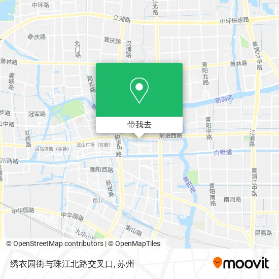 绣衣园街与珠江北路交叉口地图