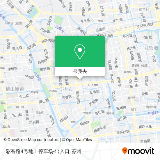 彩香路4号地上停车场-出入口地图