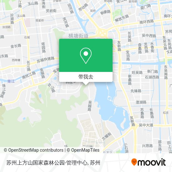 苏州上方山国家森林公园-管理中心地图