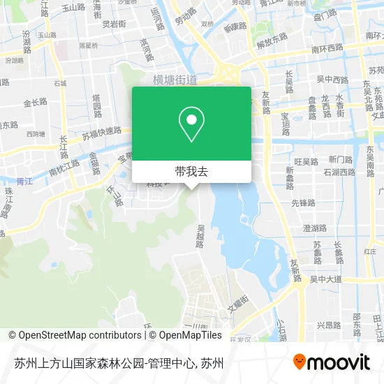 苏州上方山国家森林公园-管理中心地图