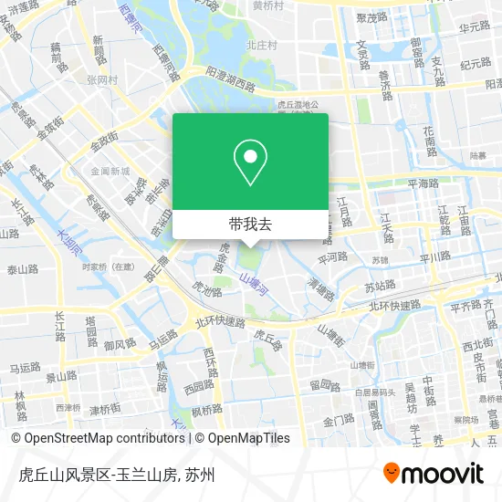 虎丘山风景区-玉兰山房地图