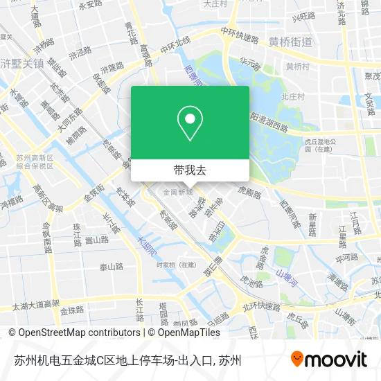 苏州机电五金城C区地上停车场-出入口地图