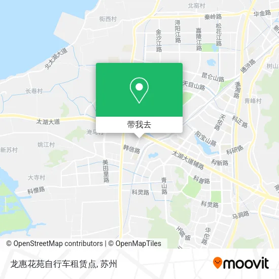 龙惠花苑自行车租赁点地图