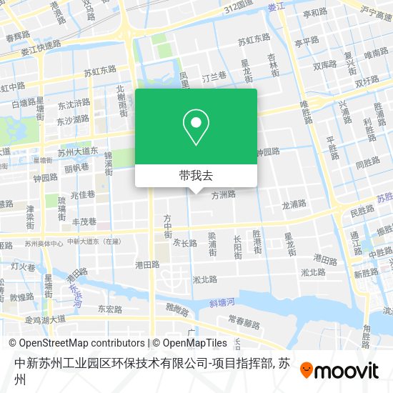 中新苏州工业园区环保技术有限公司-项目指挥部地图