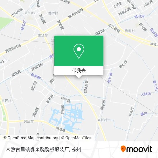 常熟古里镇淼泉跷跷板服装厂地图
