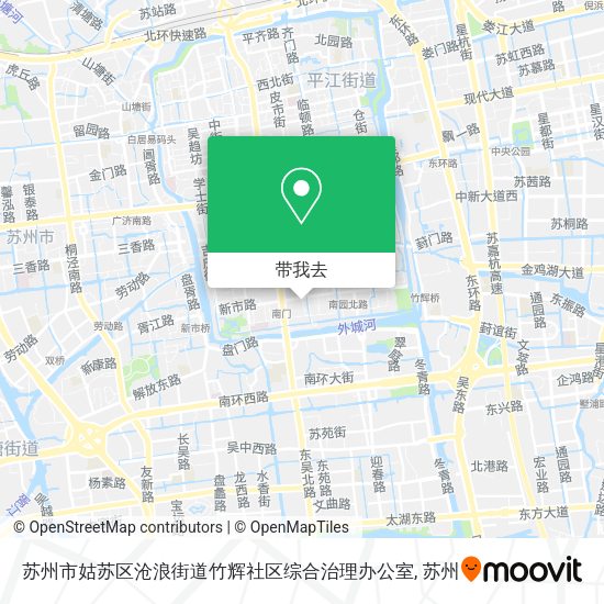 苏州市姑苏区沧浪街道竹辉社区综合治理办公室地图