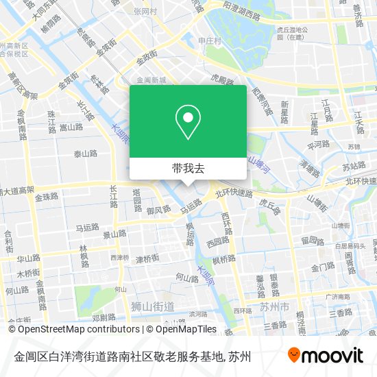 金阊区白洋湾街道路南社区敬老服务基地地图