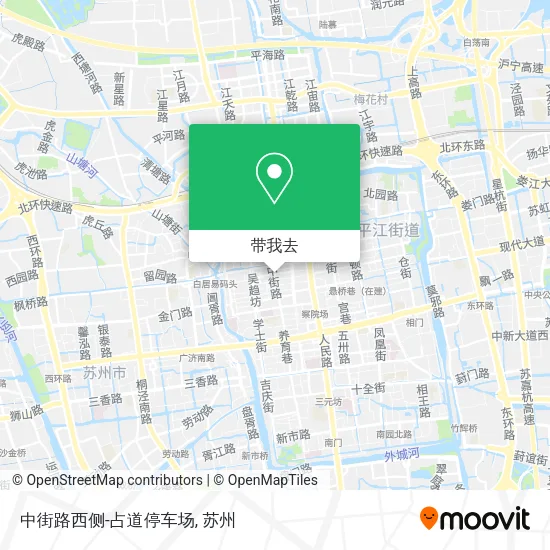 中街路西侧-占道停车场地图