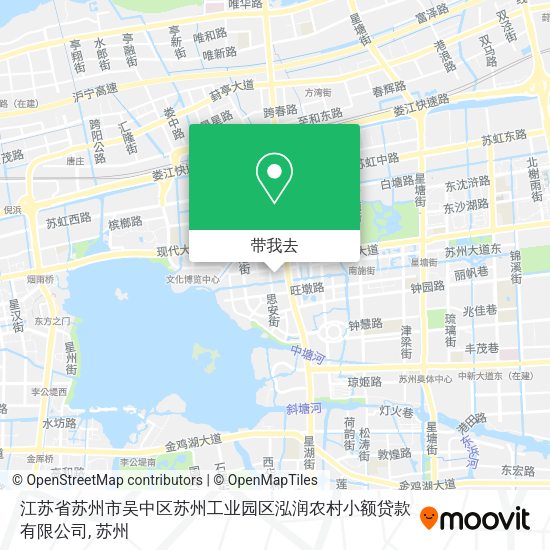 江苏省苏州市吴中区苏州工业园区泓润农村小额贷款有限公司地图