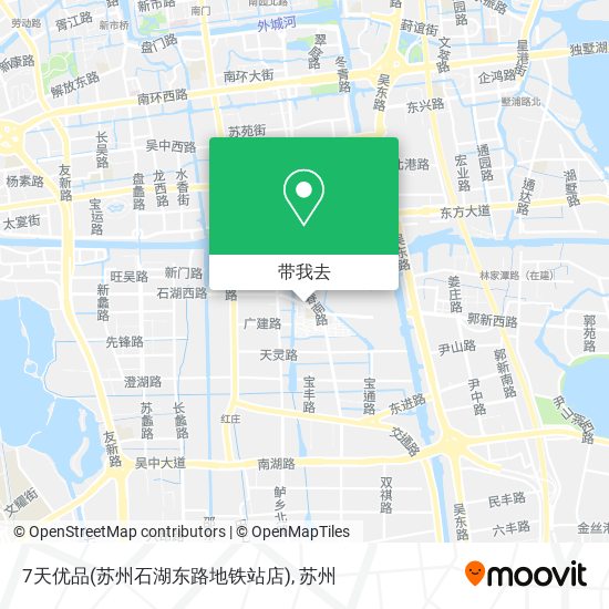 7天优品(苏州石湖东路地铁站店)地图