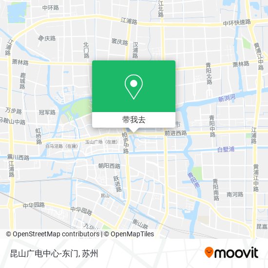 昆山广电中心-东门地图
