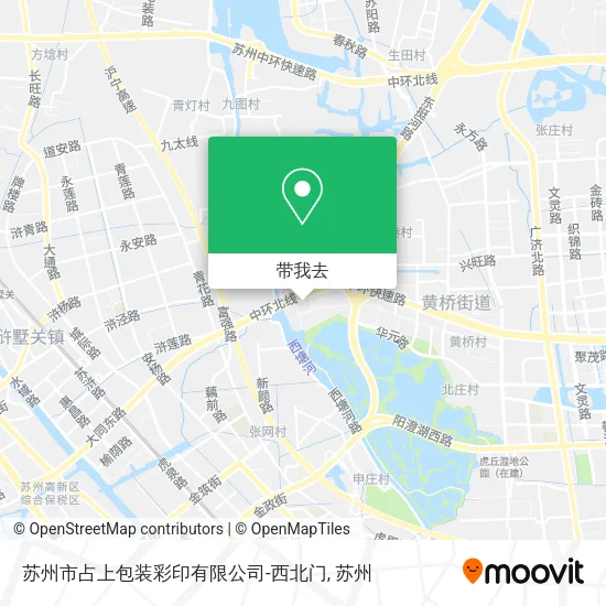 苏州市占上包装彩印有限公司-西北门地图