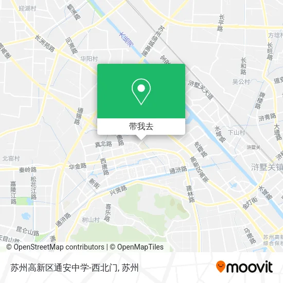 苏州高新区通安中学-西北门地图