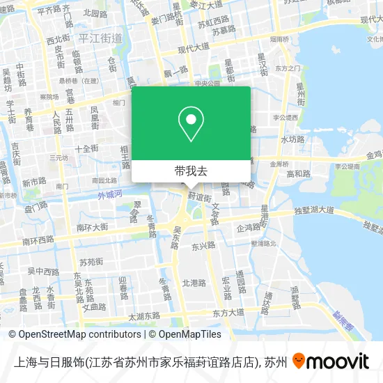 上海与日服饰(江苏省苏州市家乐福葑谊路店店)地图