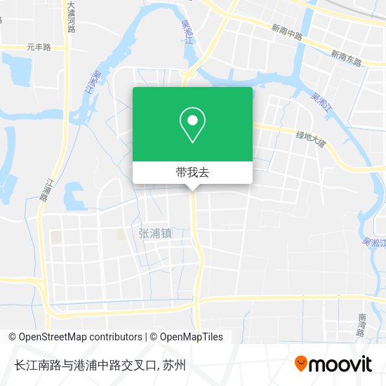 长江南路与港浦中路交叉口地图