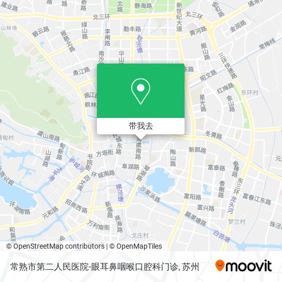 常熟市第二人民医院-眼耳鼻咽喉口腔科门诊地图