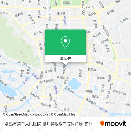 常熟市第二人民医院-眼耳鼻咽喉口腔科门诊地图