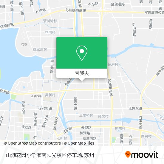 山湖花园小学淞南阳光校区停车场地图