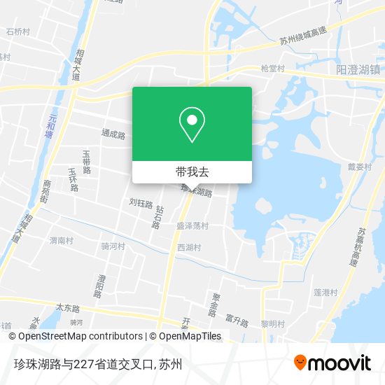 珍珠湖路与227省道交叉口地图
