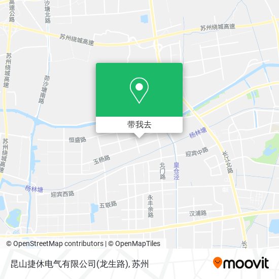 昆山捷休电气有限公司(龙生路)地图
