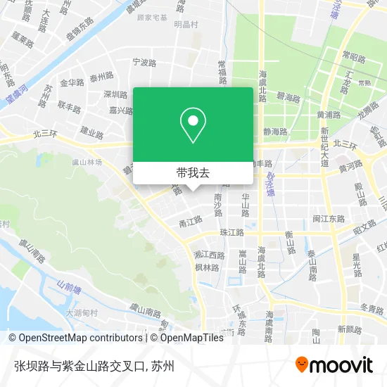 张坝路与紫金山路交叉口地图