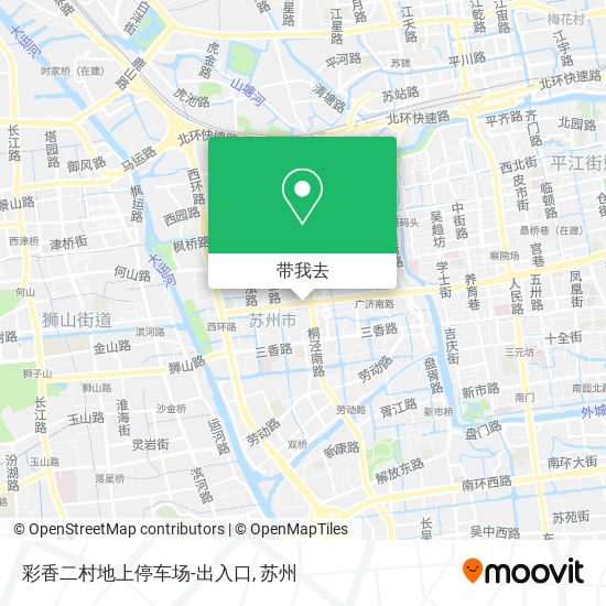 彩香二村地上停车场-出入口地图