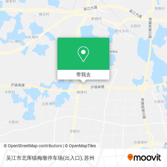 吴江市北厍镇梅墩停车场(出入口)地图