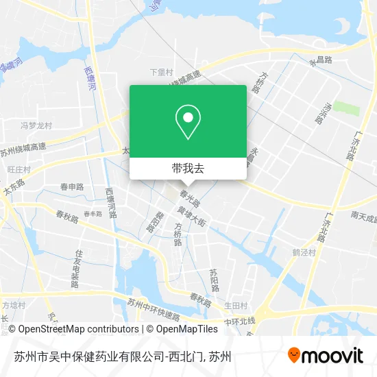苏州市吴中保健药业有限公司-西北门地图