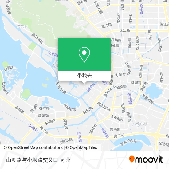 山湖路与小坝路交叉口地图