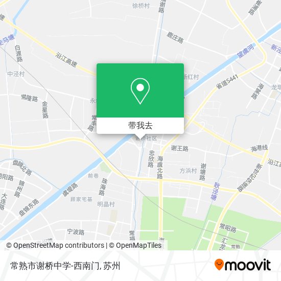 常熟市谢桥中学-西南门地图