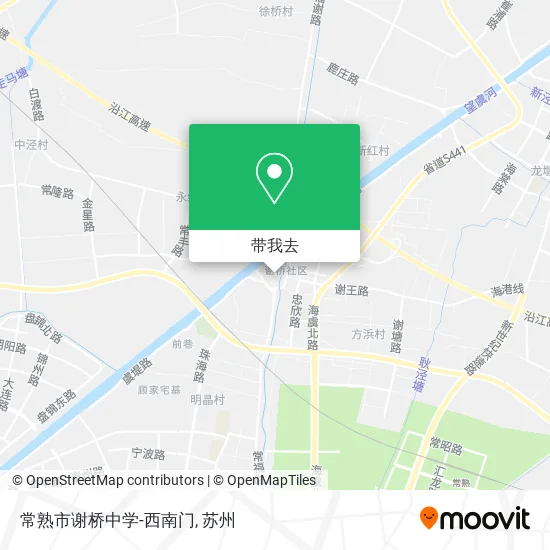 常熟市谢桥中学-西南门地图