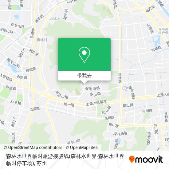 森林水世界临时旅游接驳线(森林水世界-森林水世界临时停车场)地图