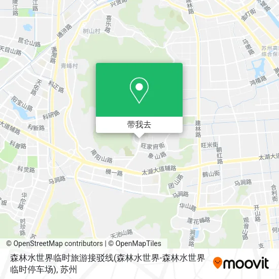森林水世界临时旅游接驳线(森林水世界-森林水世界临时停车场)地图