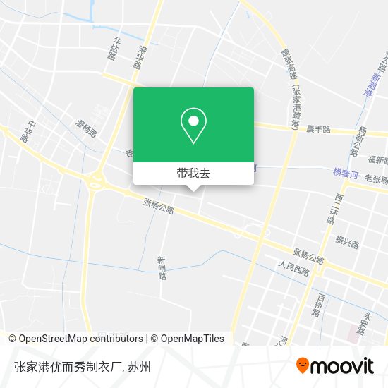 张家港优而秀制衣厂地图