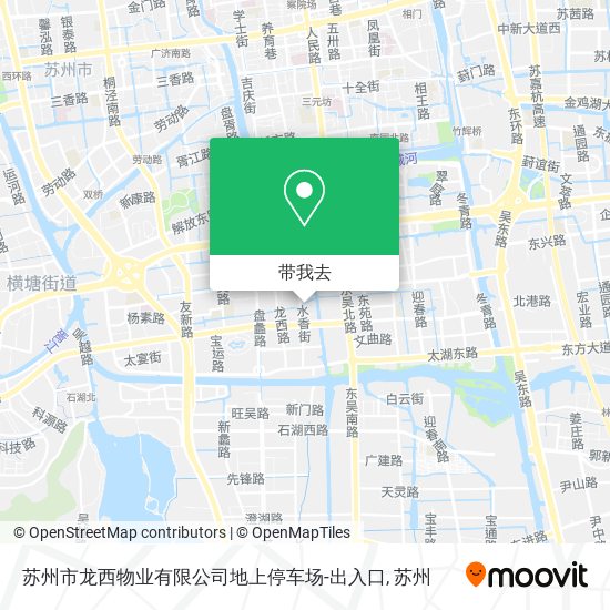 苏州市龙西物业有限公司地上停车场-出入口地图