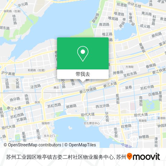 苏州工业园区唯亭镇古娄二村社区物业服务中心地图