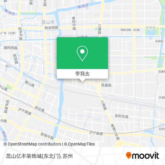 昆山亿丰装饰城(东北门)地图