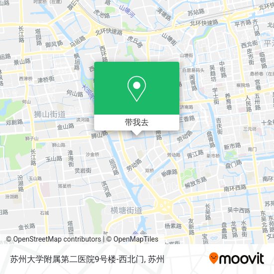 苏州大学附属第二医院9号楼-西北门地图
