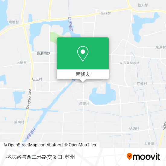 盛坛路与西二环路交叉口地图
