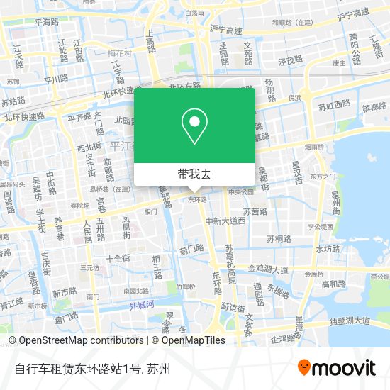 自行车租赁东环路站1号地图
