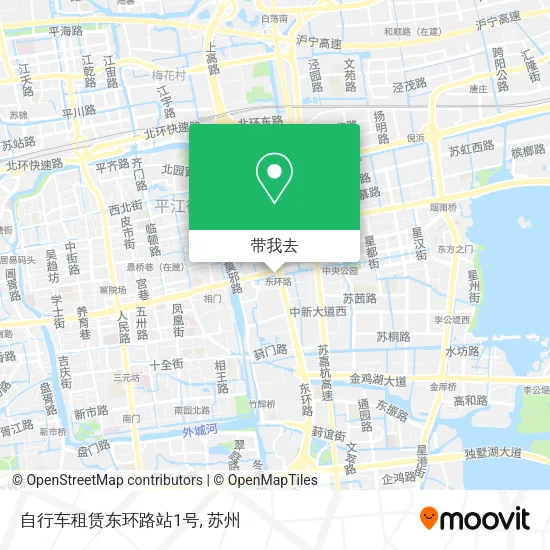 自行车租赁东环路站1号地图