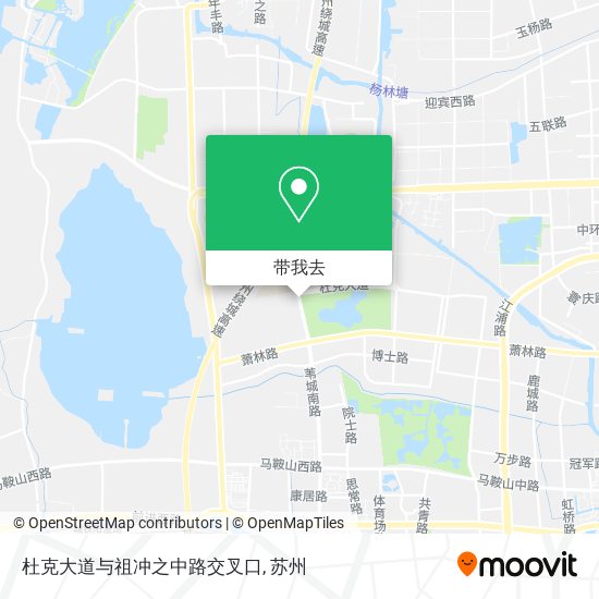 杜克大道与祖冲之中路交叉口地图