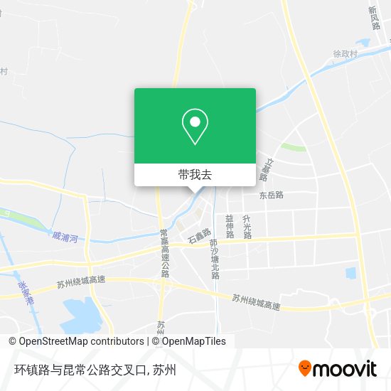 环镇路与昆常公路交叉口地图