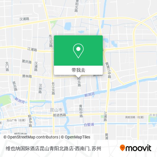 维也纳国际酒店昆山青阳北路店-西南门地图