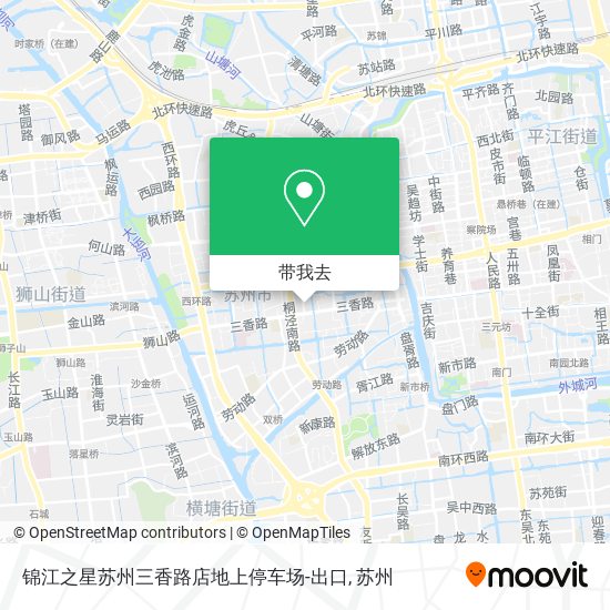 锦江之星苏州三香路店地上停车场-出口地图