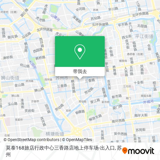 莫泰168旅店行政中心三香路店地上停车场-出入口地图