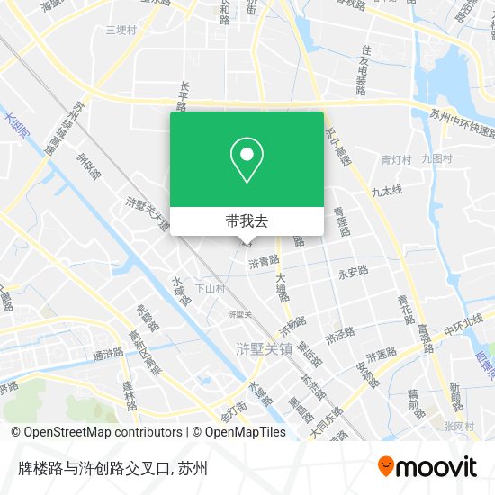 牌楼路与浒创路交叉口地图