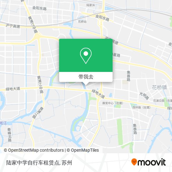 陆家中学自行车租赁点地图