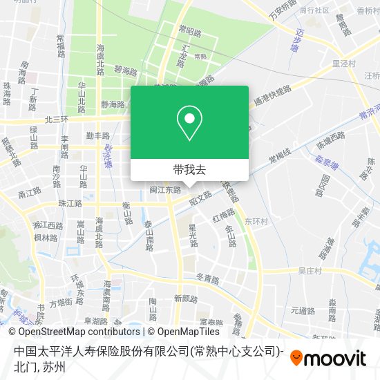 中国太平洋人寿保险股份有限公司(常熟中心支公司)-北门地图