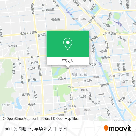何山公园地上停车场-出入口地图